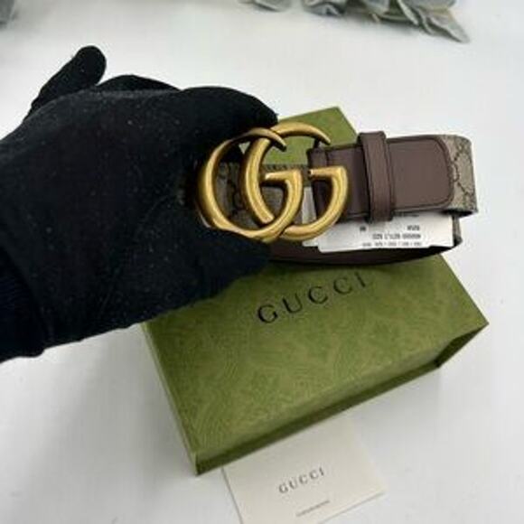 Unisex Gucci GG Marmont, Supreme leather/canvas belt size 80 cm/32 inches main image 10